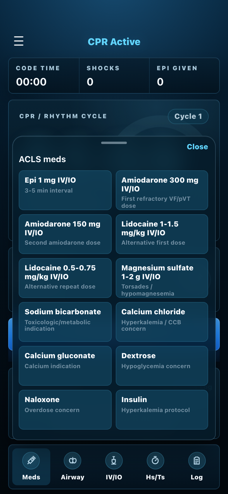 Medication charting drawer